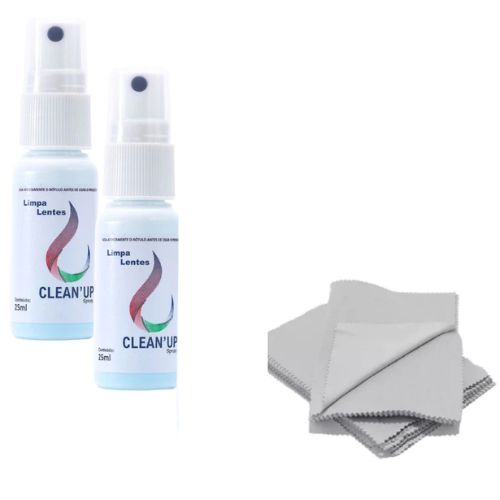 Kit de Limpa Lentes + Flanelas Óculos - Clean Up 25 ML