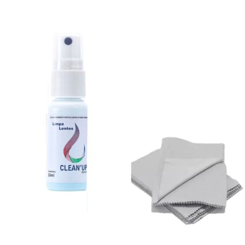 Kit de Limpa Lentes + Flanelas Óculos - Clean Up 25 ML