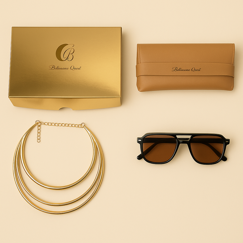 Kit 03 - Óculos Miami+ Case + Colar