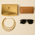 Kit 03 - Óculos Miami+ Case + Colar