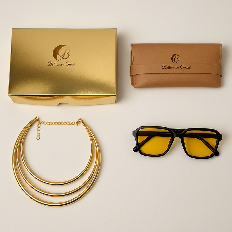 Kit 03 - Óculos Miami+ Case + Colar
