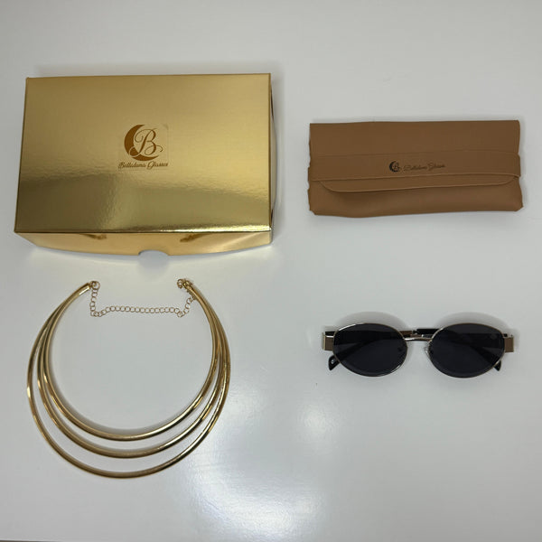 Kit 02 - Óculos Ibiza + Case + Colar
