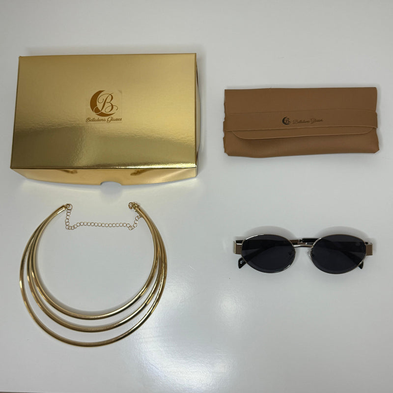 Kit 02 - Óculos Ibiza + Case + Colar
