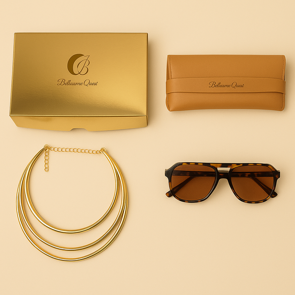 Kit 03 - Óculos Miami+ Case + Colar