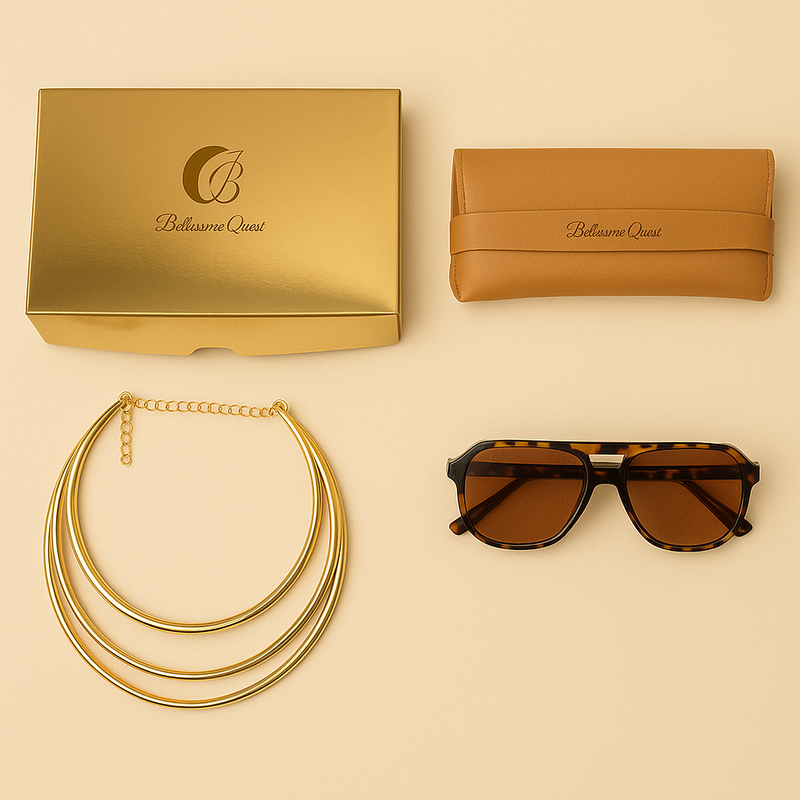 Kit 03 - Óculos Miami+ Case + Colar